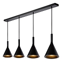 Lucide pendant luminaire GIPSY 4 flames E27 IP20, black