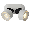 Lucide spot YUMIKO LED 2 flames, rotatable IP20, white dimmable