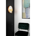 Lucide mirror luminaire REFLEX round, with switch E27 IP20, gold matt, wood 