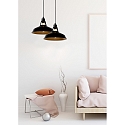 Lucide pendant luminaire BRASSY BIS round E27 IP20, black