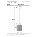 Lucide pendant luminaire MESH round E27 IP20, black