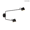 wall luminaire MILNE 2 flames, swivelling, rotatable IP20, black dimmable