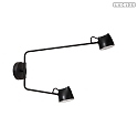 Lucide LED Wandleuchte MILNE 2-flammig 120� 2x 6W 2700K IP20 CRI>80 Touch-Dim schwarz