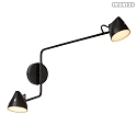 Lucide LED Wandleuchte MILNE 2-flammig 120� 2x 6W 2700K IP20 CRI>80 Touch-Dim schwarz