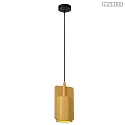 pendant luminaire NINJA E27 IP20, yellow, black dimmable