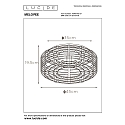 Lucide ceiling luminaire MELOPEE round E27 IP20, turquoise