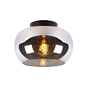 ceiling luminaire JUDI round E27 IP20, smoky colour, black