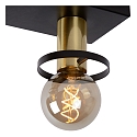 Lucide ceiling luminaire ANAKA 3 flames, square E27 IP20, gold matt, brass, black