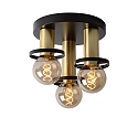 ceiling luminaire ANAKA 3 flames, round E27 IP20, gold matt, brass, black