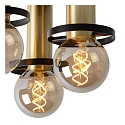 Lucide ceiling luminaire ANAKA 3 flames, round E27 IP20, gold matt, brass, black