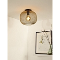 Lucide ceiling luminaire MESH round E27 IP20, gold matt, brass, black