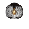 ceiling luminaire MESH round E27 IP20, black