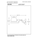 Lucide Wandleuchte HONORE, 13x28,2x13,9 cm, 1xE14, Rostfarbe