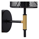Lucide wall luminaire BASKETT round E27 IP20, wood, black