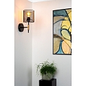 Lucide wall luminaire BASKETT round E27 IP20, wood, black