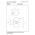 Lucide wall luminaire TYCHO 2 flames G9 IP20, smoky colour, black