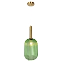pendant luminaire MALOTO cylindrical E27 IP20, green, amber
