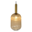 Lucide pendant luminaire MALOTO cylindrical E27 IP20, amber, gold matt, brass