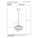 Lucide pendant luminaire MALOTO round E27 IP20, green, gold matt, brass