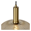 Lucide pendant luminaire MALOTO round E27 IP20, amber, gold matt, brass