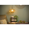 Lucide pendant luminaire MALOTO round E27 IP20, amber, gold matt, brass