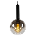 Lucide pendant luminaire MARIUS 7 flames, round E27 IP20, smoky colour, black