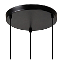 Lucide pendant luminaire MARIUS 3 flames, round E27 IP20, smoky colour, black