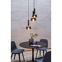 Lucide pendant luminaire MARIUS 3 flames, round E27 IP20, smoky colour, black