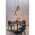 Lucide pendant luminaire MARIUS 3 flames, round E27 IP20, smoky colour, black