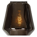 Lucide pendant luminaire SISKA oval E27 IP20, smoky colour, black
