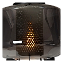 Lucide pendant luminaire SISKA square E27 IP20, smoky colour, black