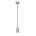 pendant luminaire EVORA 1 flame GU10 IP20, black, taupe dimmable