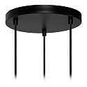 Lucide pendant luminaire BASKETT 3 flames, round E27 IP20, wood, black