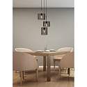 Lucide pendant luminaire BASKETT 3 flames, round E27 IP20, wood, black