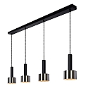 Lucide pendant luminaire TEUN 4 flames E27 IP20, nickel, black