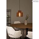 Lucide pendant luminaire ROLLO E27 IP20, black, terracotta dimmable