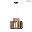 pendant luminaire ROLLO E27 IP20, black, taupe dimmable