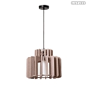 Lucide pendant luminaire ROLLO E27 IP20, black, taupe dimmable