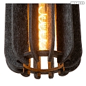 Lucide pendant luminaire RAFAL 3 flames E27 IP20, grey, black dimmable