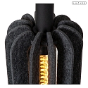 Lucide pendant luminaire RAFAL 3 flames E27 IP20, grey, black dimmable