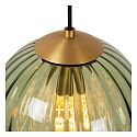 pendant luminaire MONSARAZ round E27 IP20, green, black