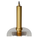 Lucide pendant luminaire JOANET round E27 IP20, gold matt, brass, smoky colour