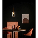 Lucide pendant luminaire JOANET round E27 IP20, gold matt, brass, smoky colour