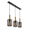Lucide pendant luminaire JOANET 3 flames, round E27 IP20, gold matt, brass, smoky colour