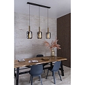 Lucide pendant luminaire JOANET 3 flames, round E27 IP20, gold matt, brass, smoky colour