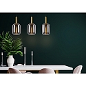Lucide pendant luminaire JOANET 3 flames, round E27 IP20, gold matt, brass, smoky colour
