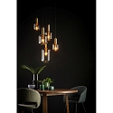 Lucide pendant luminaire JOANET 5 flames, round E27 IP20, gold matt, brass, smoky colour