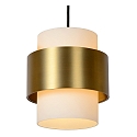 Lucide pendant luminaire FIRMIN 3 flames, cylindrical E27 IP20, gold matt, brass, opal