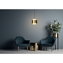 Lucide pendant luminaire FIRMIN cylindrical E27 IP20, gold matt, brass, opal