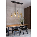 pendant luminaire CORALIE square E27 IP20, gold matt, brass, smoky colour